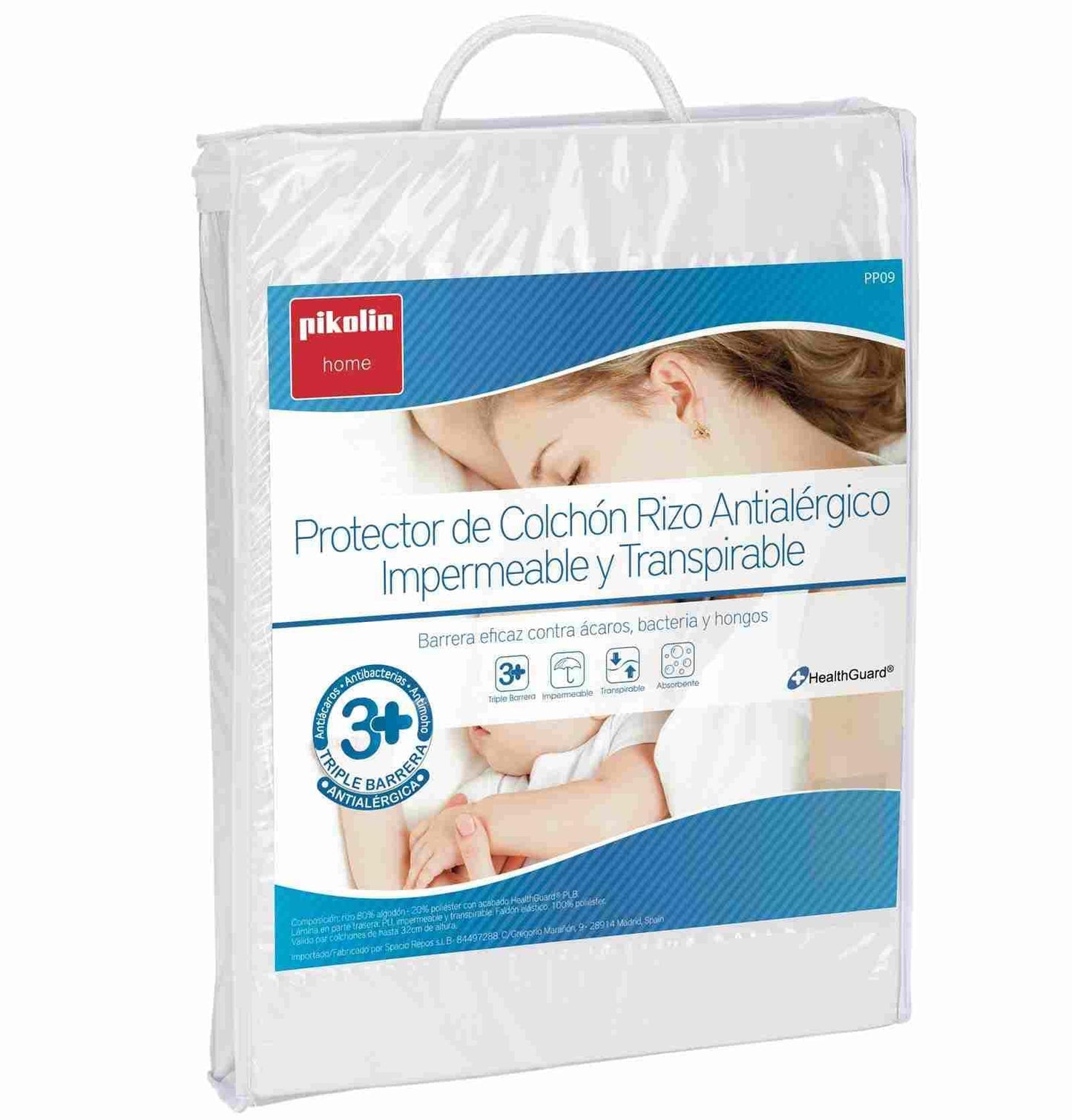 PROTECTOR DE COLCHÓN IMPERMEABLE TRANSPIRABLE ANTIÁCAROS