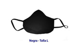 Mascarilla negra lavable y reutilizable