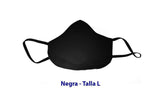 Mascarilla negra lavable y reutilizable