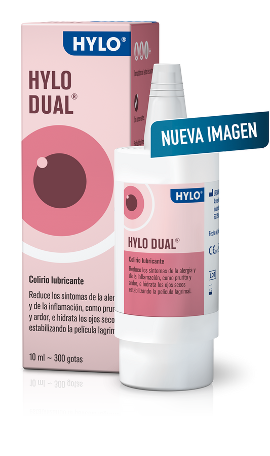 Hylo-Dual Reduce y alivia los síntomas oculares de la alergia